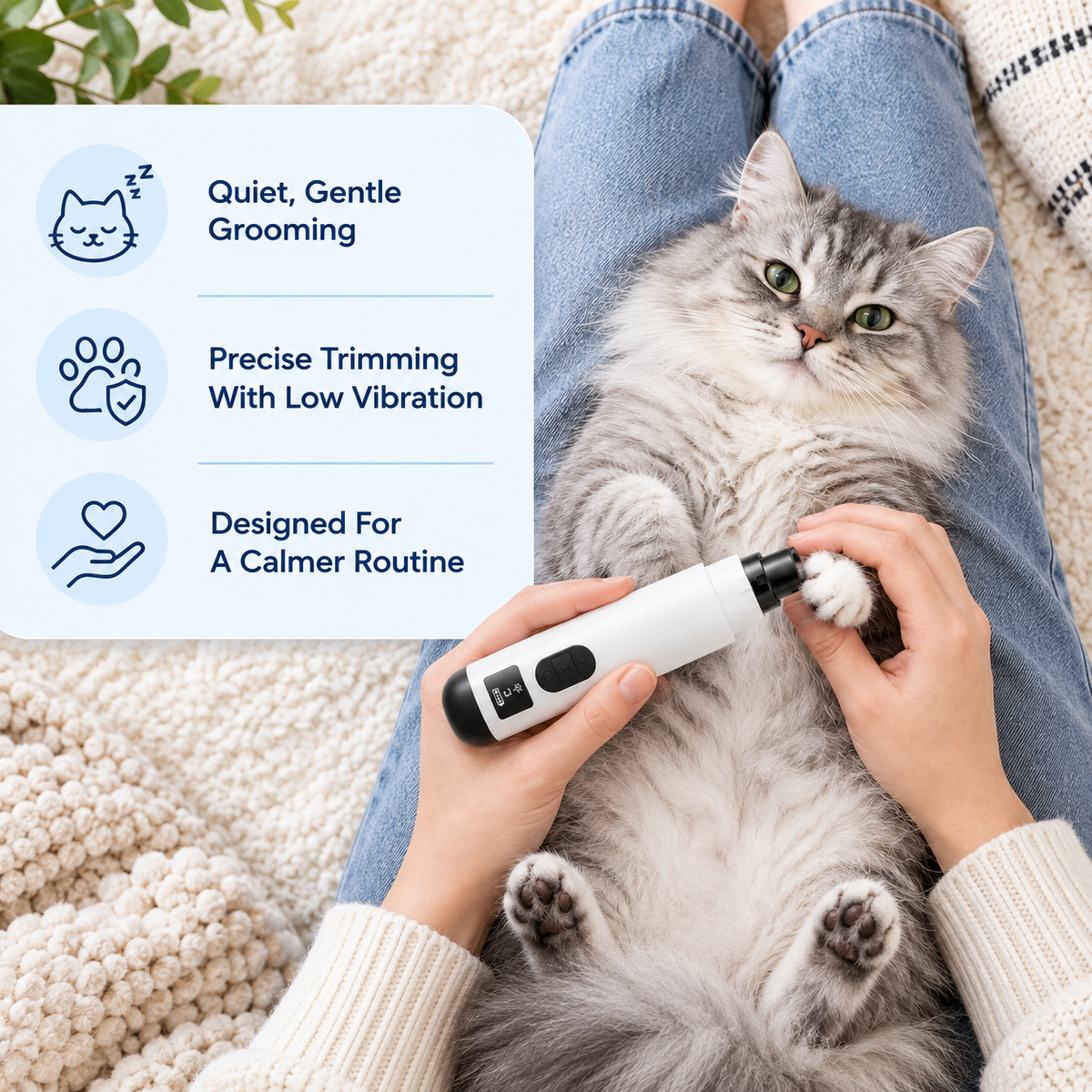 CalmPaw™ Silent Pro 5-Speed Nail Grinder