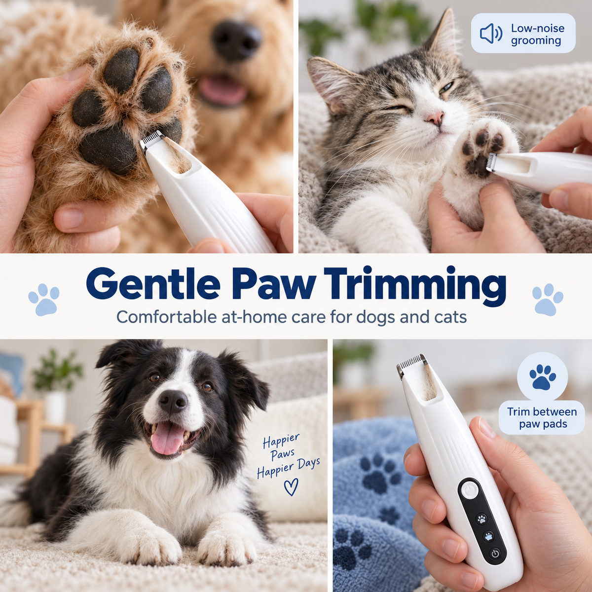 CalmPaw™ Silent Paw Trimmer Pro